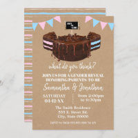 Geschlecht offenbart blaue oder rosa Kuchen Baby D