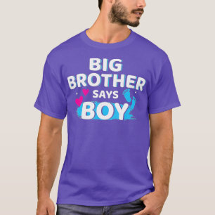 Geschlecht offenbart Bruder sagt Junge passend Bab T-Shirt