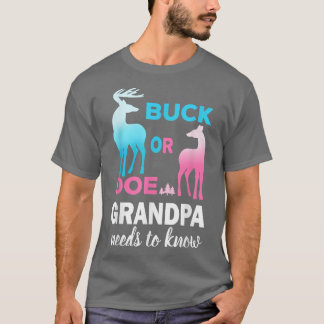 Geschlecht offenbart Buck oder Doe Grandpa T-Shirt