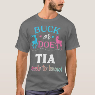 Geschlecht offenbart Buck oder Doe Tia Matching Ba T-Shirt