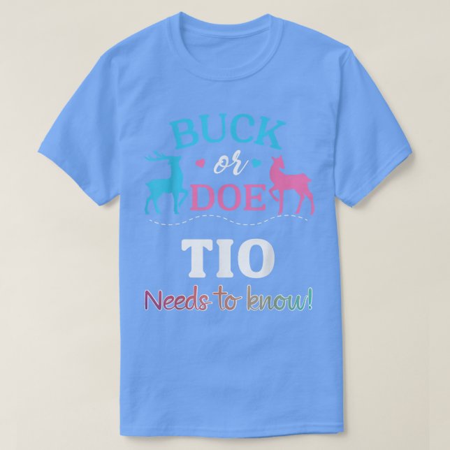 Geschlecht offenbart Buck oder Doe Tio Matching Ba T-Shirt (Design vorne)