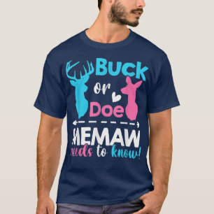 Geschlecht offenbart buck oder muss Memaw wissen, T-Shirt