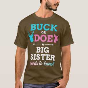 Geschlecht offenbart buck oder Schwester passend B T-Shirt