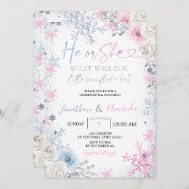 Geschlecht offenbart, dass er oder sie Schneeflock Einladung