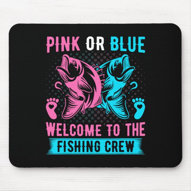 Geschlecht offenbart Fischen rosa oder blau willko Mousepad (Vorne)