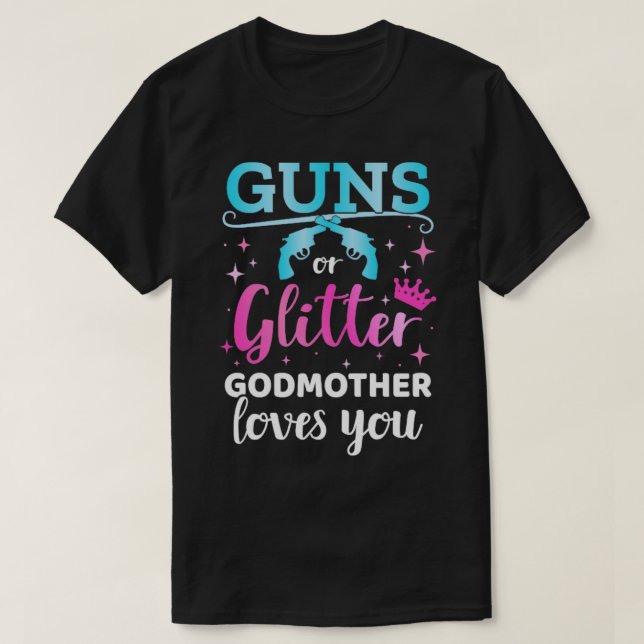 Geschlecht offenbart Gewehre oder Glitzer-Patronen T-Shirt (Design vorne)