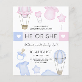 Geschlecht offenbart Party, blau oder rosa