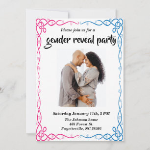 Geschlecht offenbart Party Foto Einladung