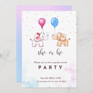 Geschlecht offenbart Party, Junge oder Mädchen, El Einladung