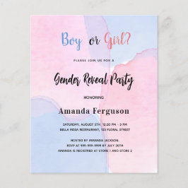 Geschlecht offenbart Party rosa blaue Haushaltsein Flyer