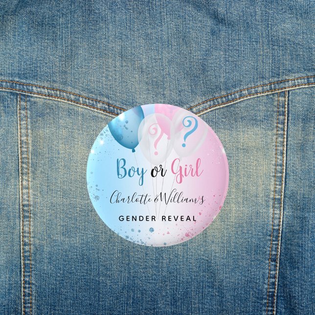 Geschlecht offenbart Party Rosa blauen Jungen Mädc Button (Von Creator hochgeladen)