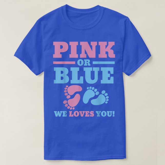 Geschlecht offenbart Party rosa oder blau T-Shirt (Design vorne)