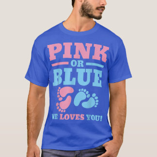 Geschlecht offenbart Party rosa oder blau T-Shirt
