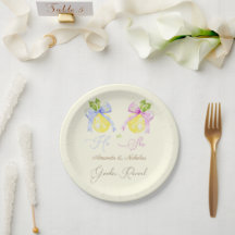 Geschlecht offenbart Pink Blue Bow Lemon