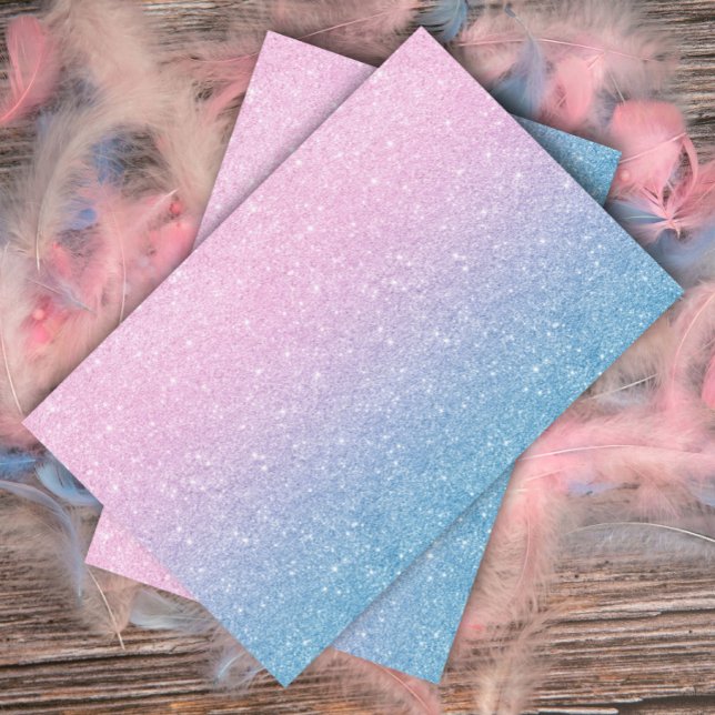 Geschlecht offenbart Pink Blue Ombre Glitzer Seidenpapier (Von Creator hochgeladen)