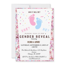 Geschlecht offenbart rosa blaue Blüten