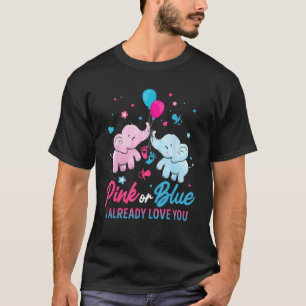 Geschlecht offenbart rosa oder blaue Junge oder Mä T-Shirt