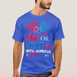 Geschlecht offenbart rosa oder blaue Tante Jennife T-Shirt
