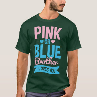 Geschlecht offenbart rosa oder blauer Bruder T-Shirt
