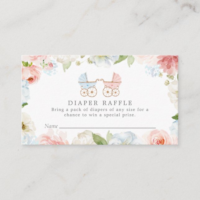 Geschlecht offenbart rosa und blaue Windeln Begleitkarte (Vorderseite)