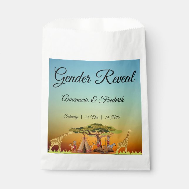 Geschlecht offenbart Sailboat Geschenktütchen (Vorderseite)