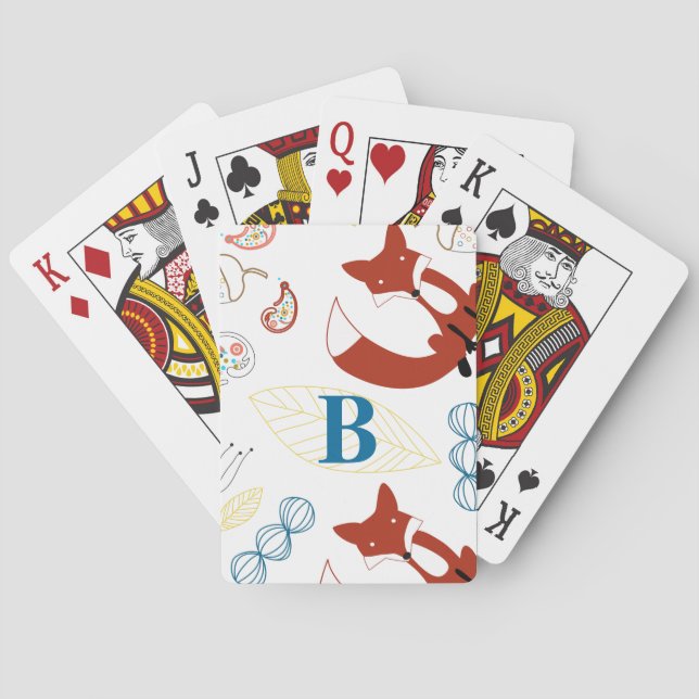 Geschlecht offenbart seinen Jungen Fox-Wald Spielkarten (Rückseite)