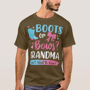 Geschlecht offenbart Stiefel oder Bögen Oma-Matchi T-Shirt