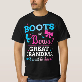 Geschlecht offenbart Stiefel oder verbeugt Urgroßm T-Shirt