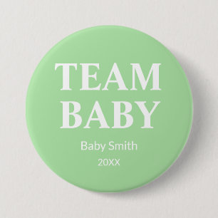 Geschlecht offenbart Team Baby grün jedes Thema Button