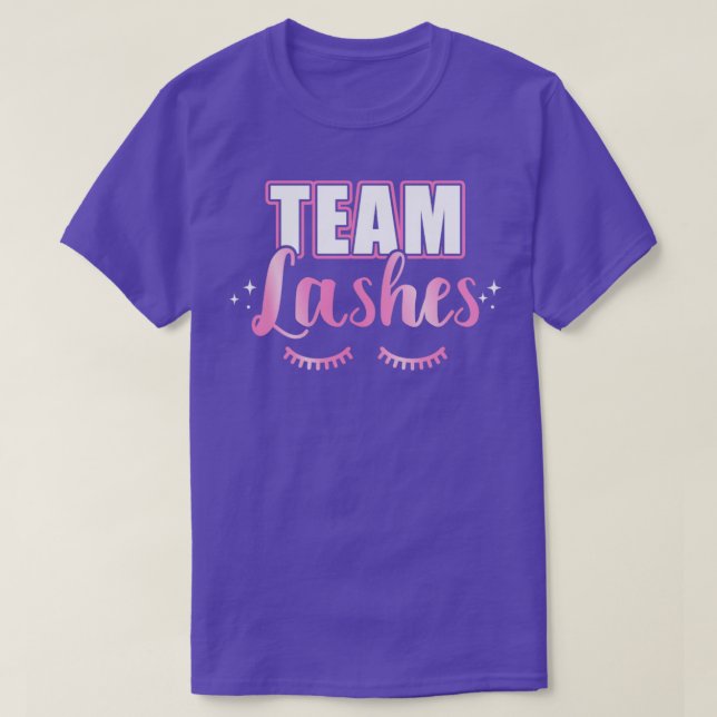 Geschlecht offenbart Teammädchen Lashes, die mit d T-Shirt (Design vorne)