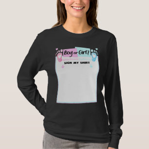 Geschlecht offenbart Unterschrift meiner Baby-Dusc T-Shirt