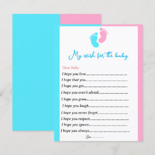 Geschlecht: Party-Spiele-Wünsche für Babypos Postkarte