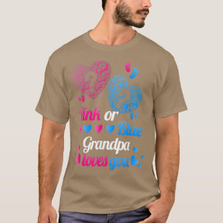 Geschlecht zeigen rosa oder blaue Grandpa-Lieben S T-Shirt