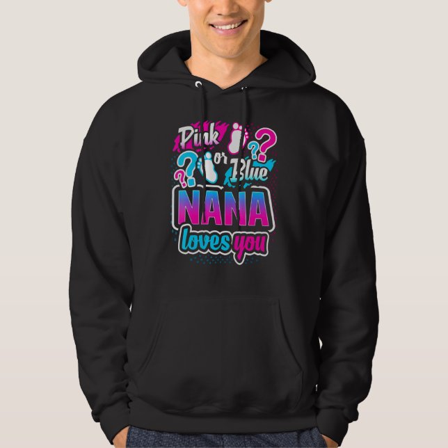 Geschlecht zeigen rosa oder blaue Nana Lieben, die Hoodie (Vorderseite)