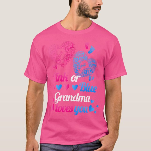 Geschlecht zeigen rosa oder blaue Oma-Lieben, die  T-Shirt (Vorderseite)