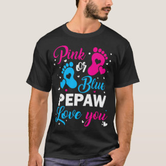 Geschlecht zeigen rosa oder blaue Pepaw-Lieben, di T-Shirt