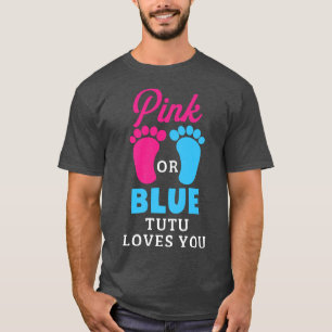 Geschlecht zeigen Sie rosa oder blaue Tutu-Lieben T-Shirt