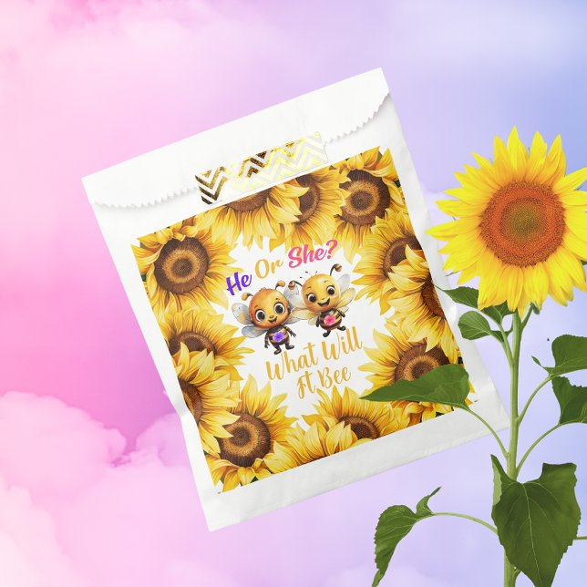 Geschlecht zeigen, was es sein wird, Dusche zu sei Geschenktütchen (Gender Reveal He or She What Will It Bee Shower Favor Bag)