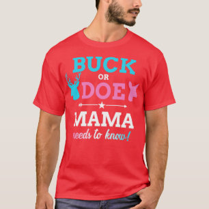 Geschlecht zeigt Buck oder Doe Mama passendes Baby T-Shirt