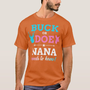 Geschlecht zeigt Buck oder Doe nana-passendes Baby T-Shirt