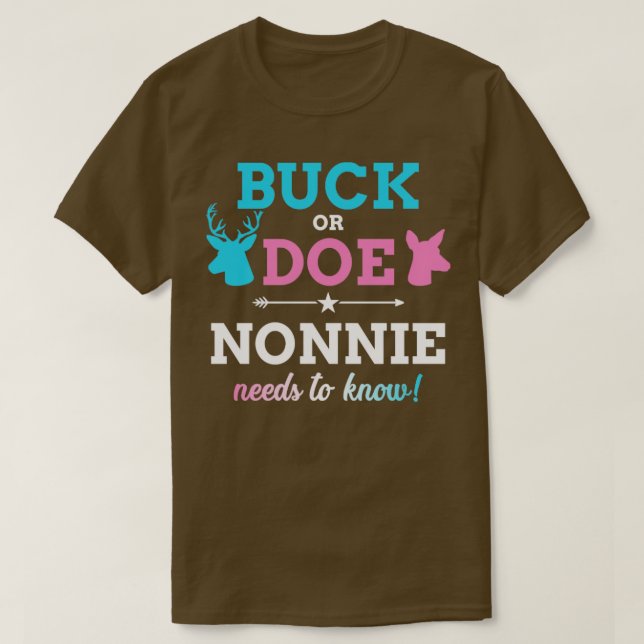 Geschlecht zeigt Buck oder nicht passende Babypar T-Shirt (Design vorne)