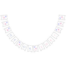 Geschlecht zeigt, dass er oder sie rosa blaue Baby Wimpelkette