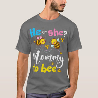 Geschlecht zeigt, dass er oder sie rosa oder blau  T-Shirt