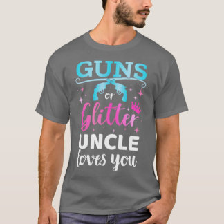 Geschlecht zeigt Gewehre oder Glitzer-Onkel auf, d T-Shirt