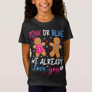 Geschlecht zeigt Niedliches Lebkuchen Funny Pink o T-Shirt