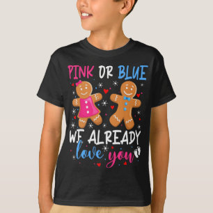 Geschlecht zeigt Niedliches Lebkuchen Funny Pink o T-Shirt