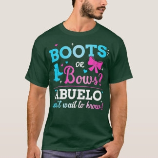 Geschlecht zeigt Stiefel oder Bögen an, die mit de T-Shirt