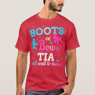 Geschlecht zeigt Stiefel oder Bögen auf, die Babyt T-Shirt