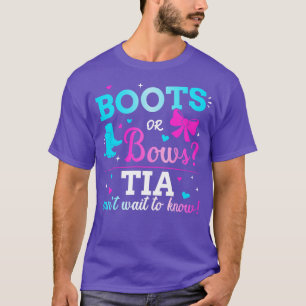 Geschlecht zeigt Stiefel oder Bögen auf, die Babyt T-Shirt
