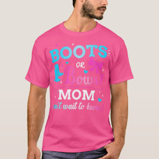 Geschlecht zeigt Stiefel oder Bögen auf Mama passt T-Shirt